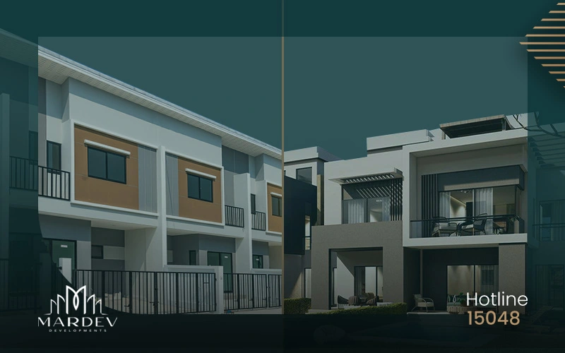 الفرق بين التاون هاوس والتوين هاوس في كومبوند مينوركا