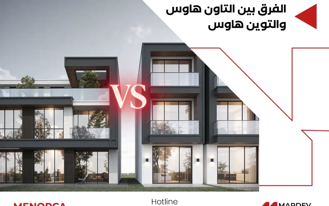 الفرق بين التاون هاوس والتوين هاوس في كومبوند مينوركا